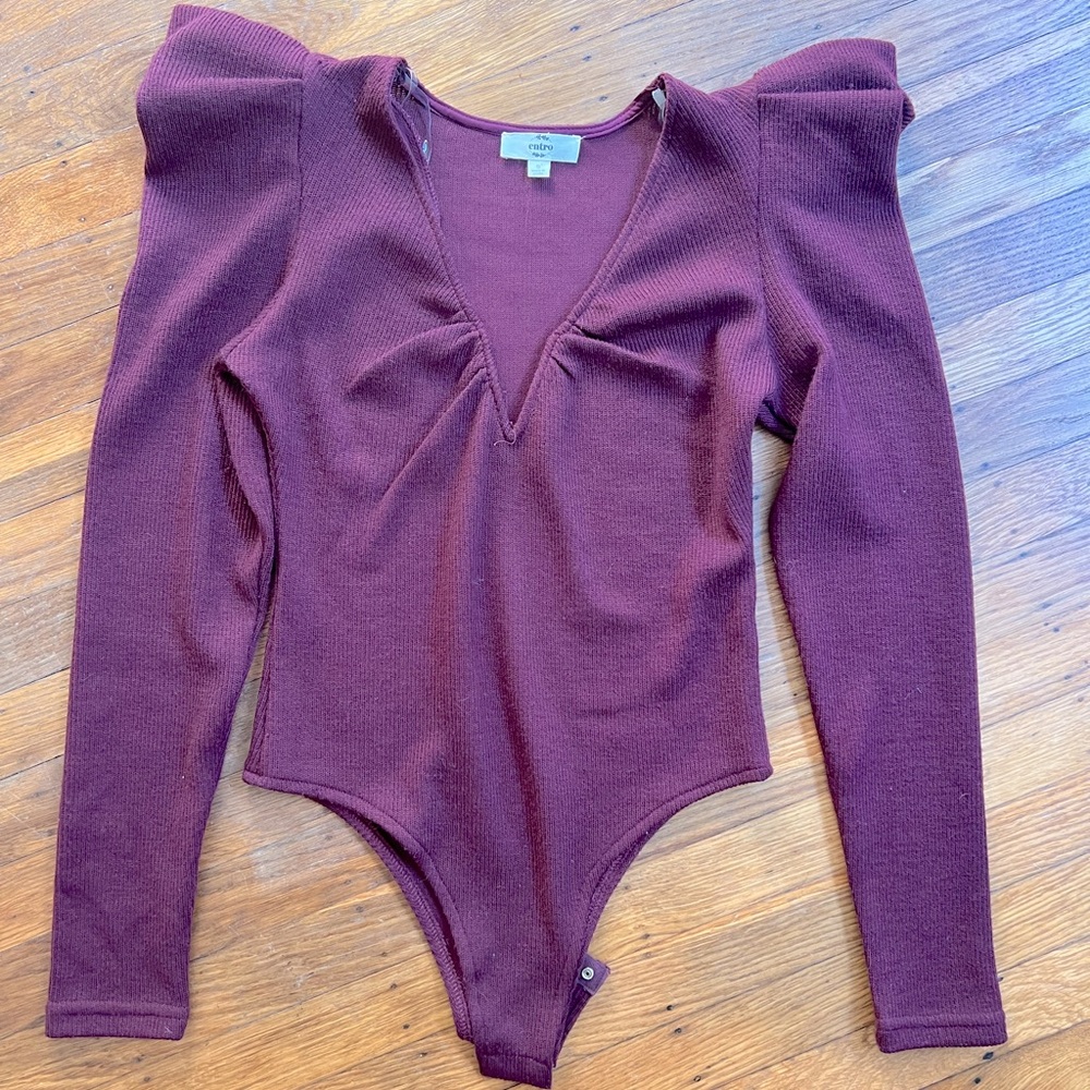 Small Purple/Wine colored Sweater Bodysuit
